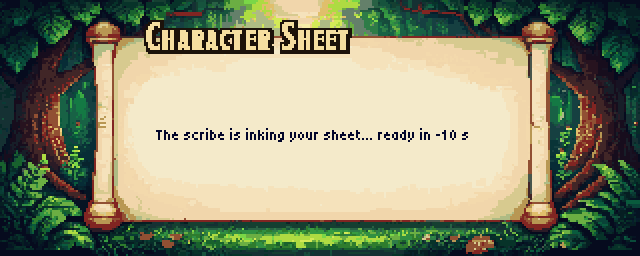 The placeholder message card