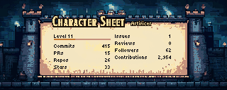 Character Sheet in the castle-storm scene