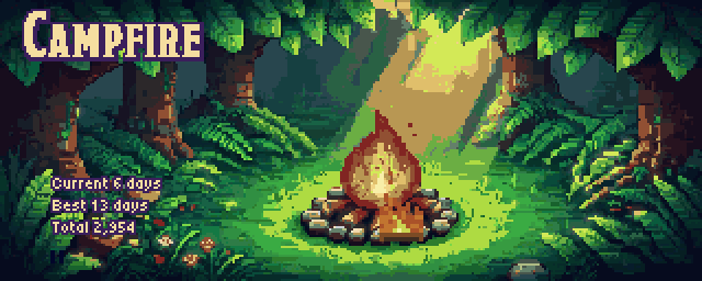 Campfire with outline_color=3B1F5C