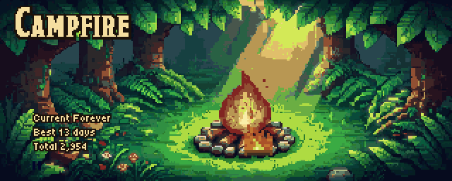 Campfire with values=current:Forever